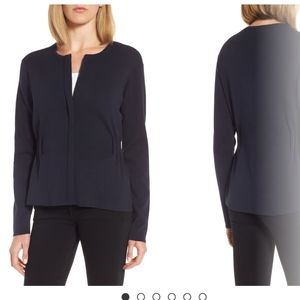 Emerson Rose Peplum Zip Sweater NWT